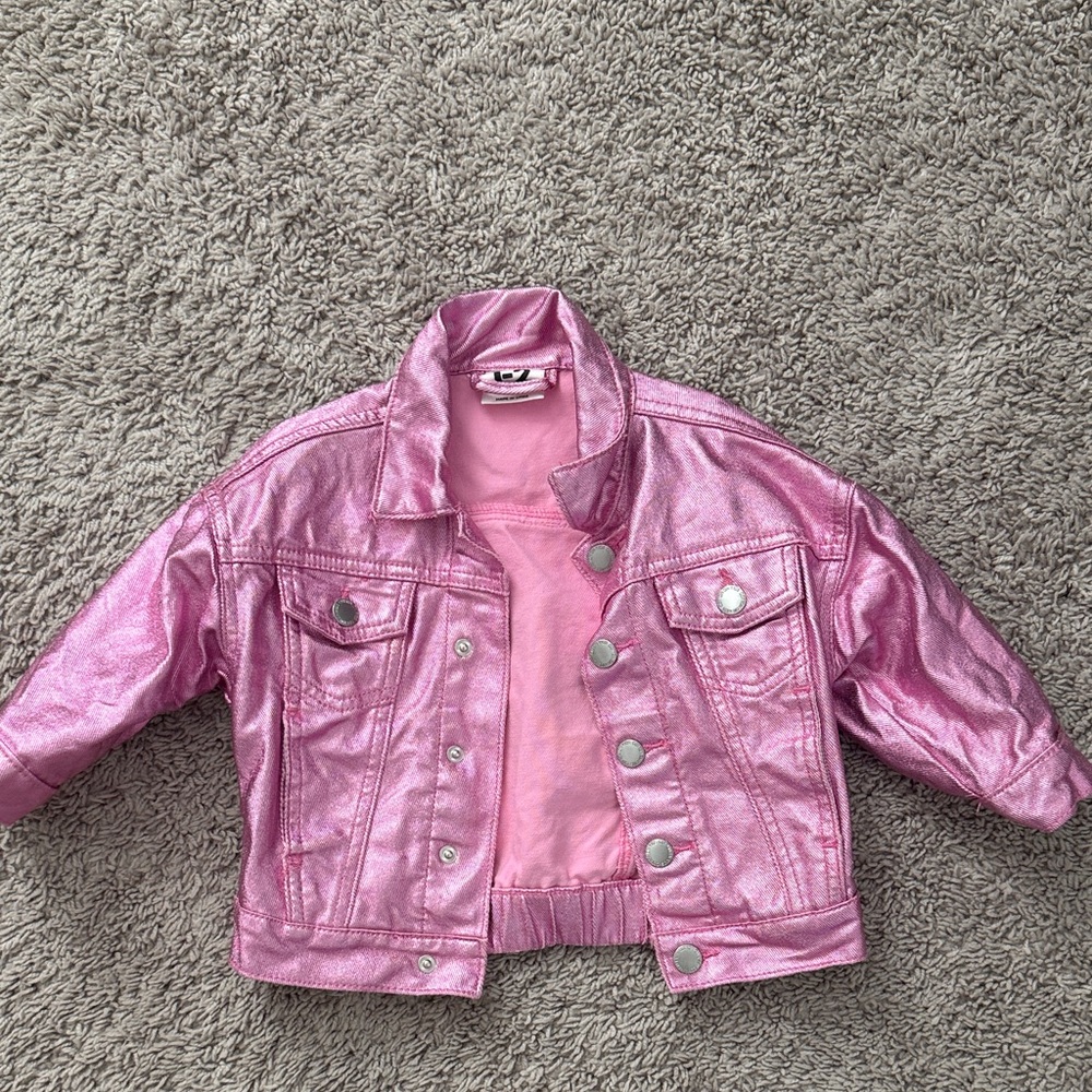 🍓5 for $15🍓 Cotton On Shimmering Pink Kids Jean Jacket